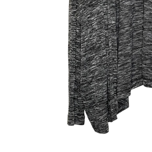 Gap Open Cardigan Sweater‎ Size Large Black White Heather 3/4 Sleeve Stretch - Picture 5 of 8